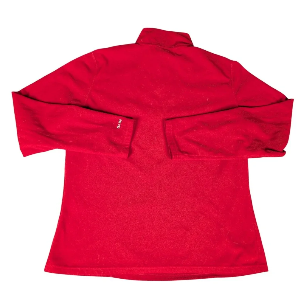 The North Face TKA 100 Fleece Quarter Zip Pullover Red Womens XL Jacket